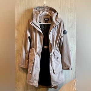 DKNY Parka Button Zip Rain Coat Women's Sz S